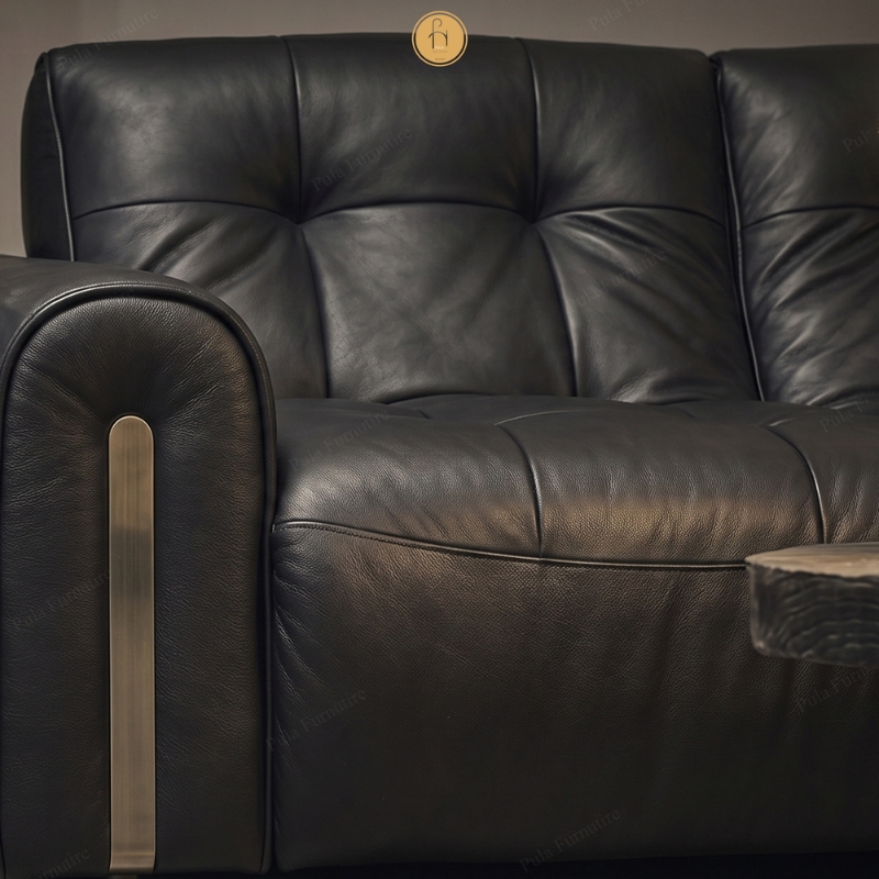 Sofa văng da bò Ý hiện đại Domus (V104)