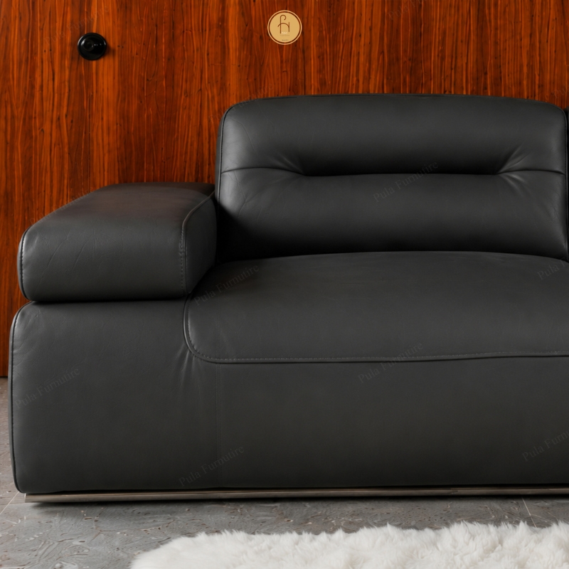 Sofa văng hiện đại bọc da bò Astor (V108)