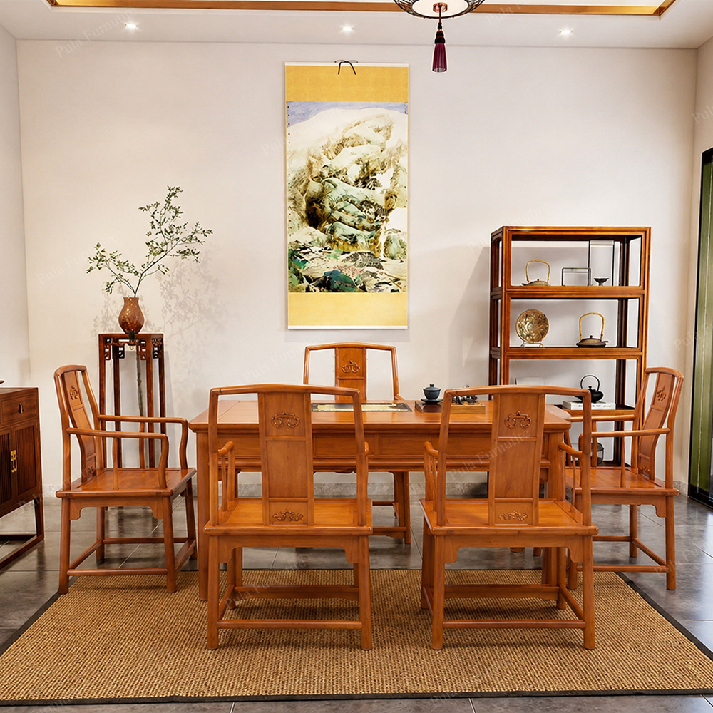 Bộ bàn trà đạo gỗ Hương TD05