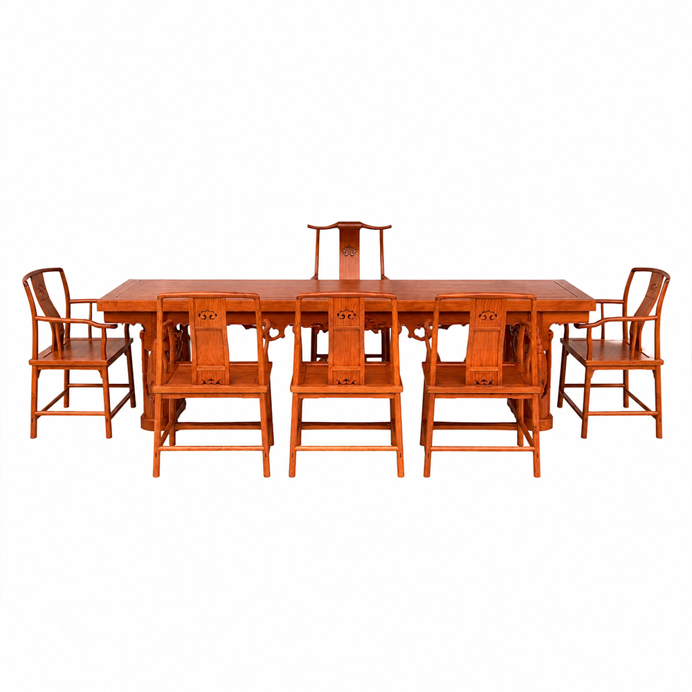 Bộ bàn ghế trà đạo Trung Hoa gỗ Hương TD11