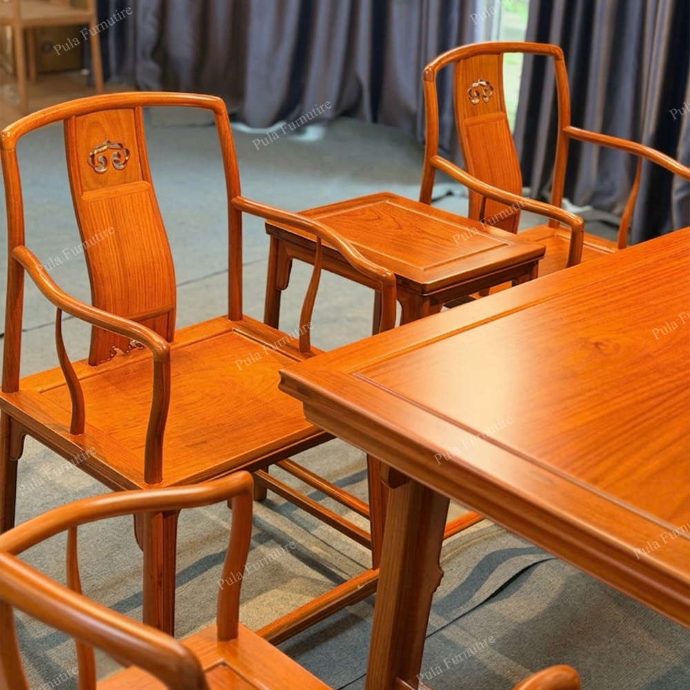 Bộ bàn trà đạo gỗ Hương 7 món phòng khách TD09