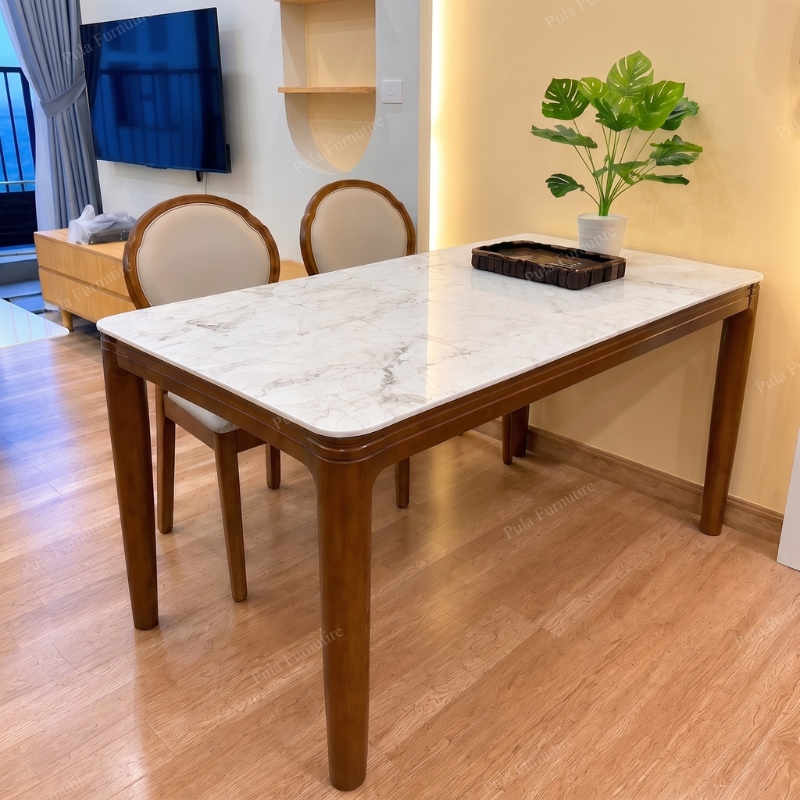 Bộ bàn ăn 4 ghế nhỏ gọn cho chung cư BGA67