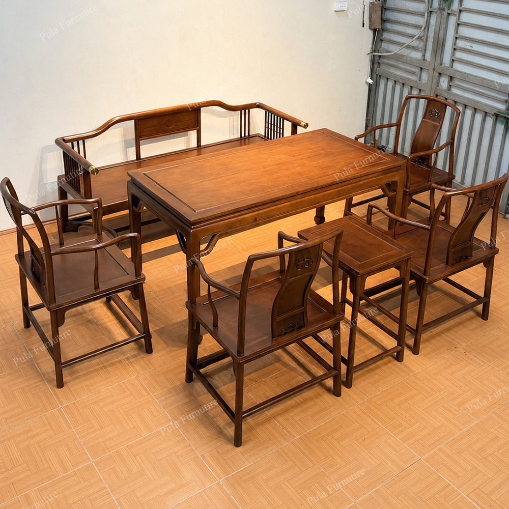 Bộ trà đạo 7 món cao cấp gỗ Hương TD17