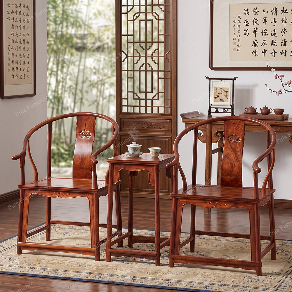 Bộ 3 món ghế Minh cổ trà đạo TD35