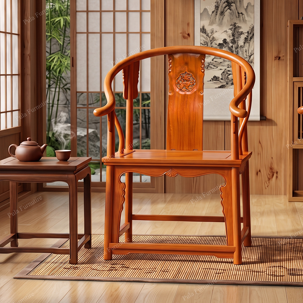Ghế Minh cổ trà đạo gỗ Hương GPT15