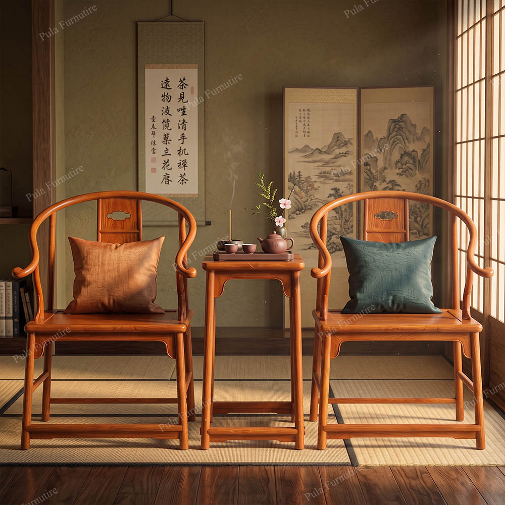 Ghế trà cổ dáng Minh gỗ Hương GPT16
