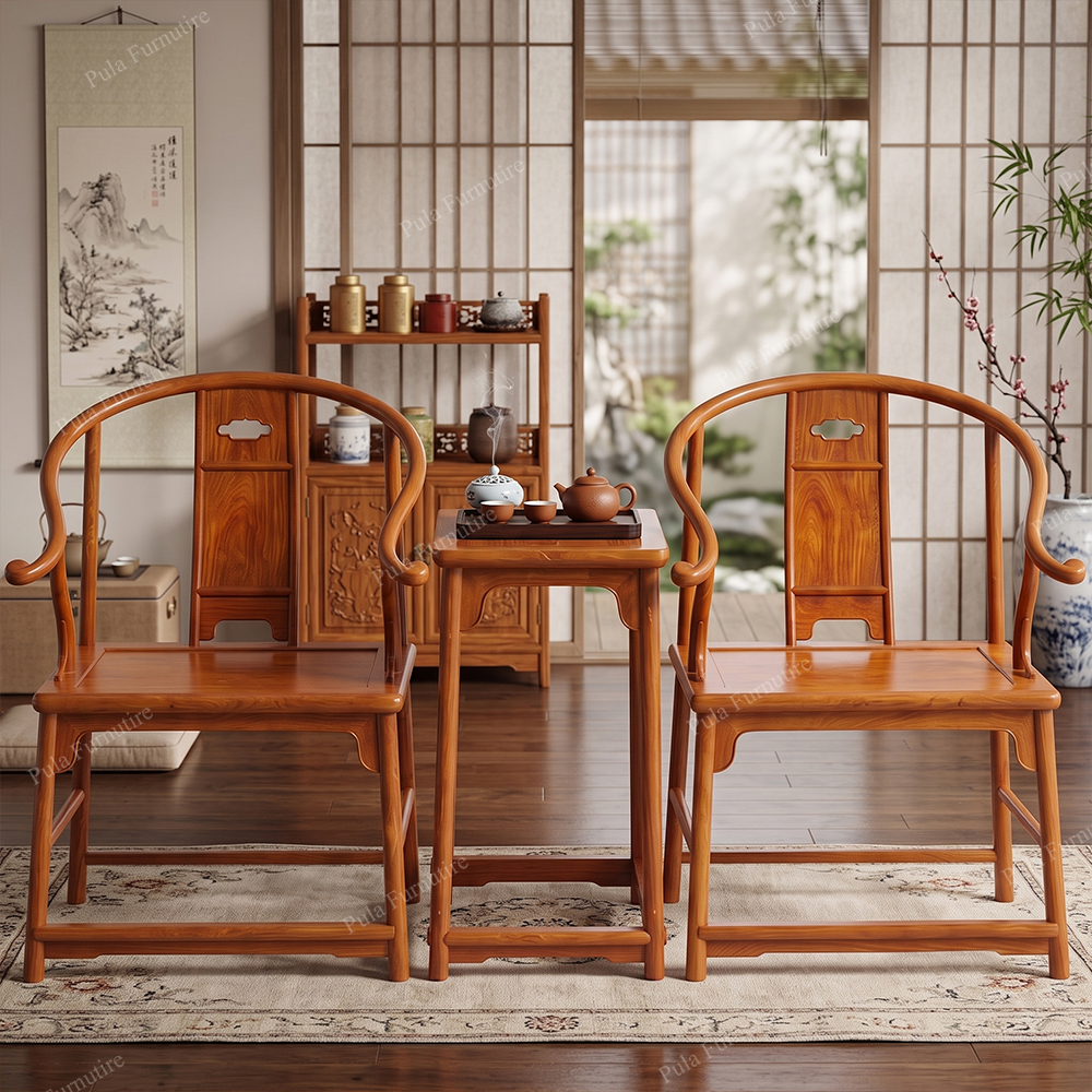 Ghế trà cổ dáng Minh gỗ Hương GPT16