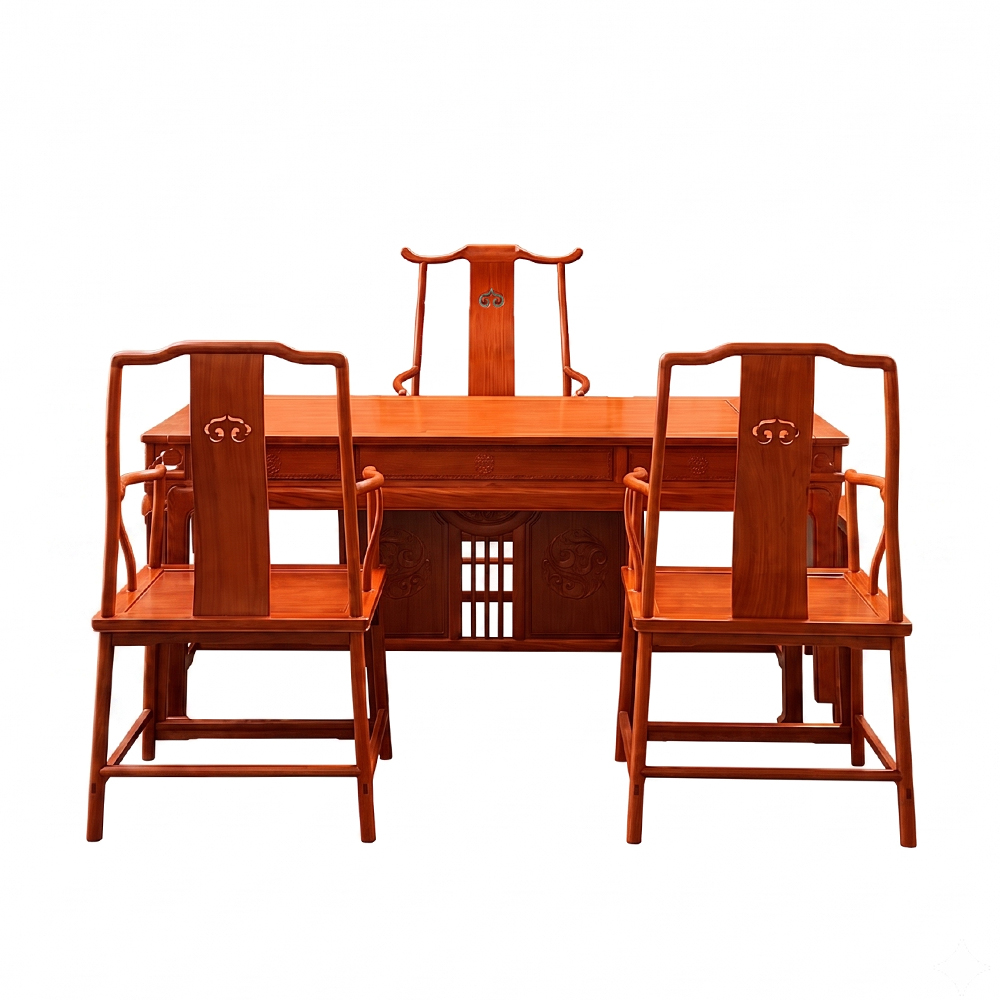 Bộ bàn ghế trà thất 4 món gỗ Hương TD37