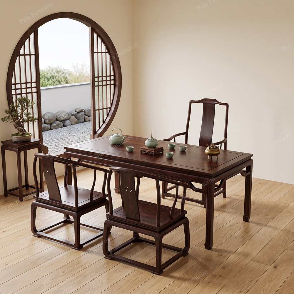 Bộ trà đạo 4 món nhỏ gọn gỗ Hương TD18