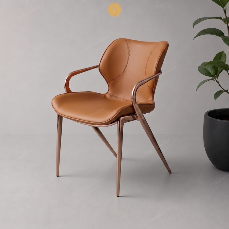 Ghế ăn bọc da yên ngựa cao cấp Ember (GA11)
