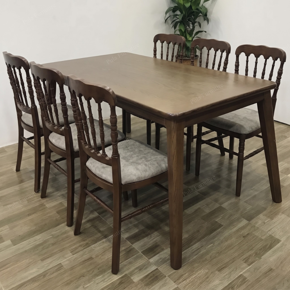 Ghế tựa nan tiện gỗ tự nhiên Noble (N14)