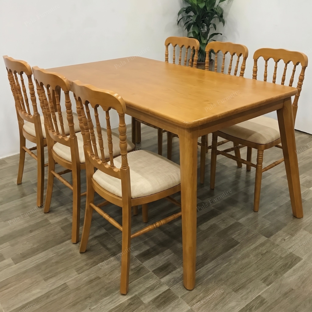 Ghế tựa nan tiện gỗ tự nhiên Noble (N14)