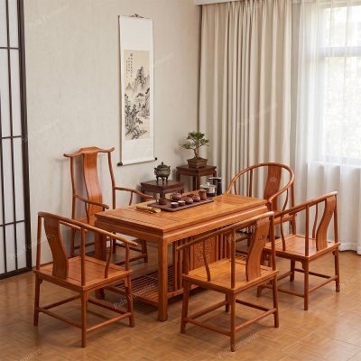 Bộ bàn trà đạo gỗ Hương phong cách Trung Hoa TD13